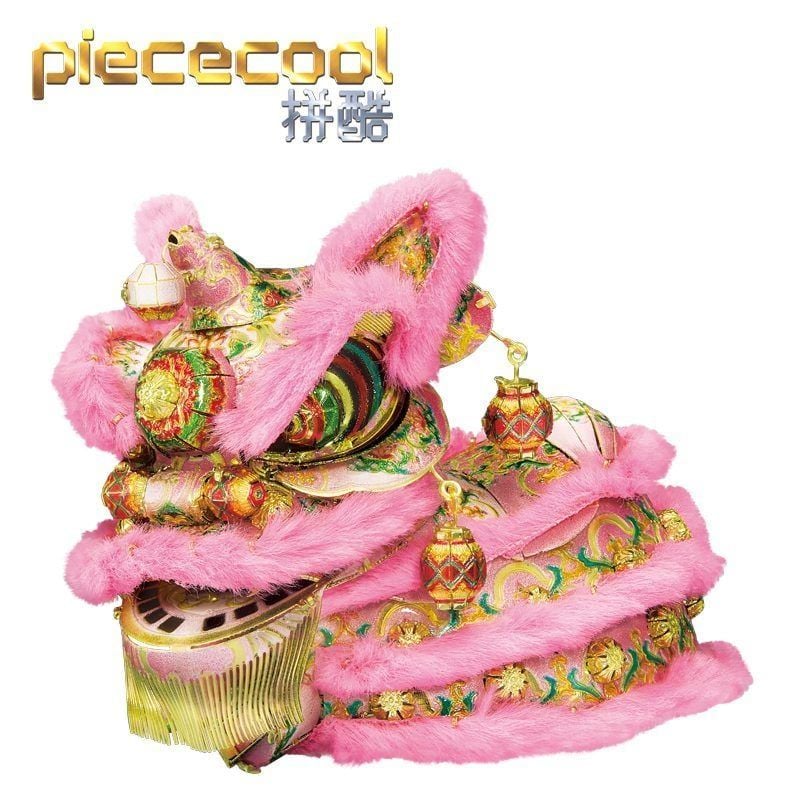  Mô Hình Kim Loại 3D Lắp Ráp Piececool Combo 6 Con Lân Nhỏ (534 mảnh, Mini Dancing Lion) P-MNCSXL - MP1055 