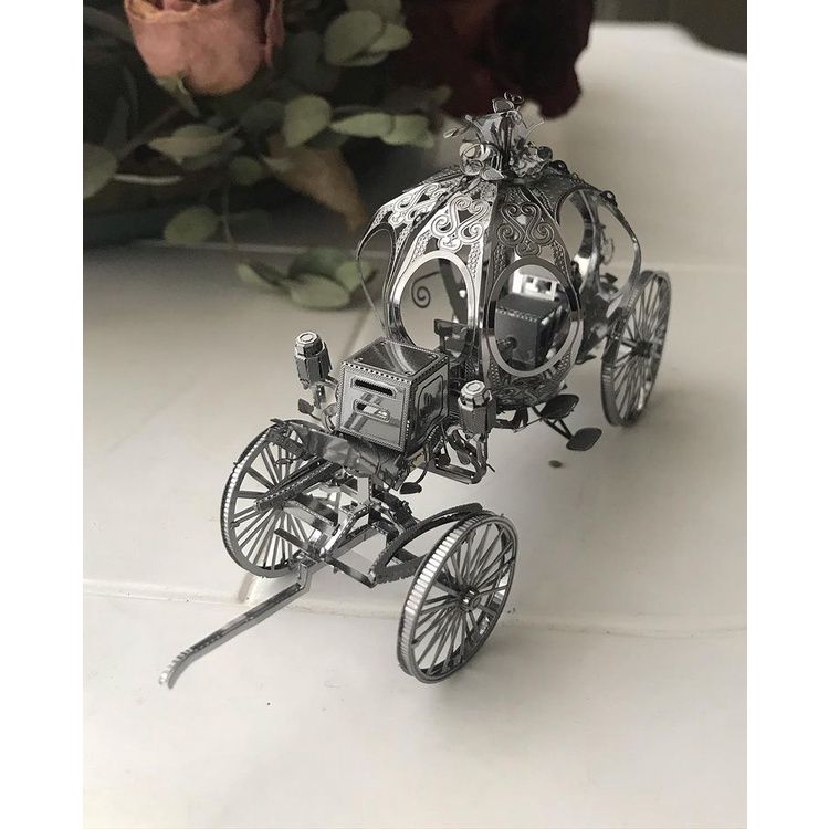  Mô Hình Kim Loại Lắp Ráp 3D Metal Mosaic Xe Bí Ngô (50 mảnh, Pumpkin Carriage) – MP882 
