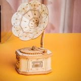  Mô Hình Gỗ 3D Lắp Ráp ROBOTIME Máy Hát Cổ Điển (122 mảnh, Gramophone) TG408 – WP060 