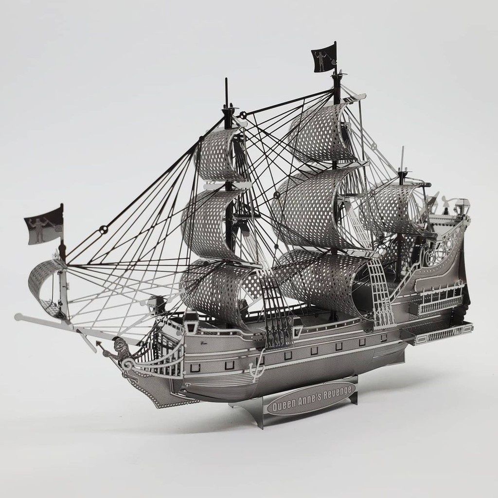  Mô Hình Kim Loại Lắp Ráp 3D Metal Mosaic The Queen Anne's Revenge (63 mảnh) – MP712 