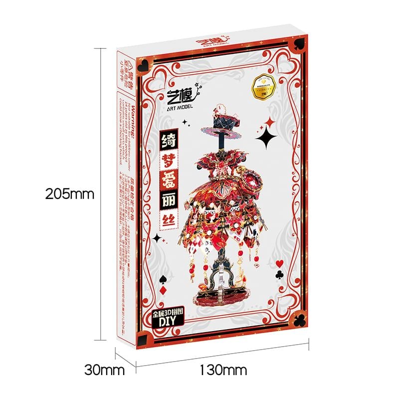  Mô Hình Kim Loại Lắp Ráp 3D MU Bộ Váy Quý Tộc Của Alice (113 mảnh, Đế Mica Đen, Alice's Dress) YM-N174-B – MP1243 