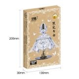  Mô Hình Kim Loại Lắp Ráp 3D MU Váy Cưới Cô Dâu (71 mảnh, Đế Mica Đen, Bridal Veil & Dress) YM-N174-A – MP1242 