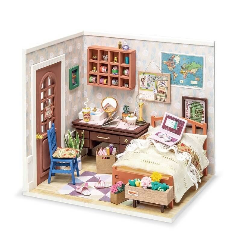  Mô Hình Gỗ 3D Lắp Ráp ROBOTIME DIY Dollhouse Nhà Tí Hon (152 mảnh, Anne's Bedroom) DGM08 - WP152 
