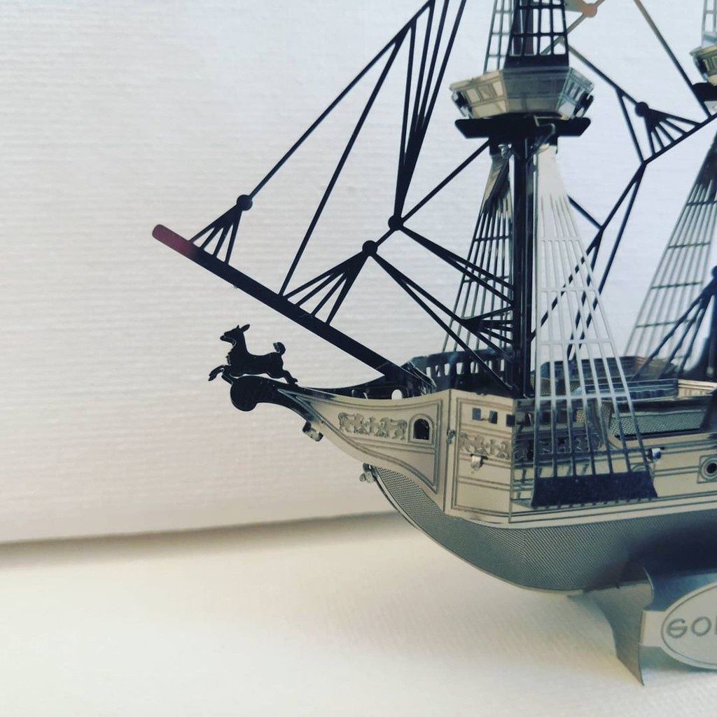  Mô Hình Kim Loại Lắp Ráp 3D Metal Mosaic Tàu Hoàng Gia Anh (22 mảnh, Golden Hind) – MP839 