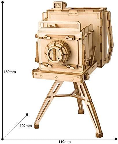  Mô Hình Gỗ 3D Lắp Ráp ROBOTIME Máy Chụp Ảnh Cổ Điển (183 mảnh, Vintage Camera) TG403 – WP054 