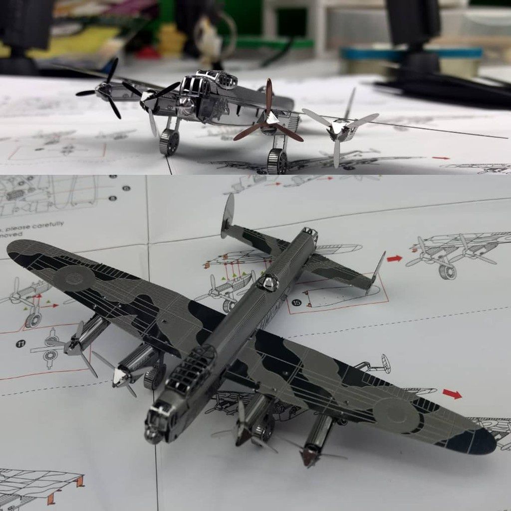  Mô Hình Kim Loại Lắp Ráp 3D Metal Mosaic Máy Bay Avro Lancaster Bomber – MP883 