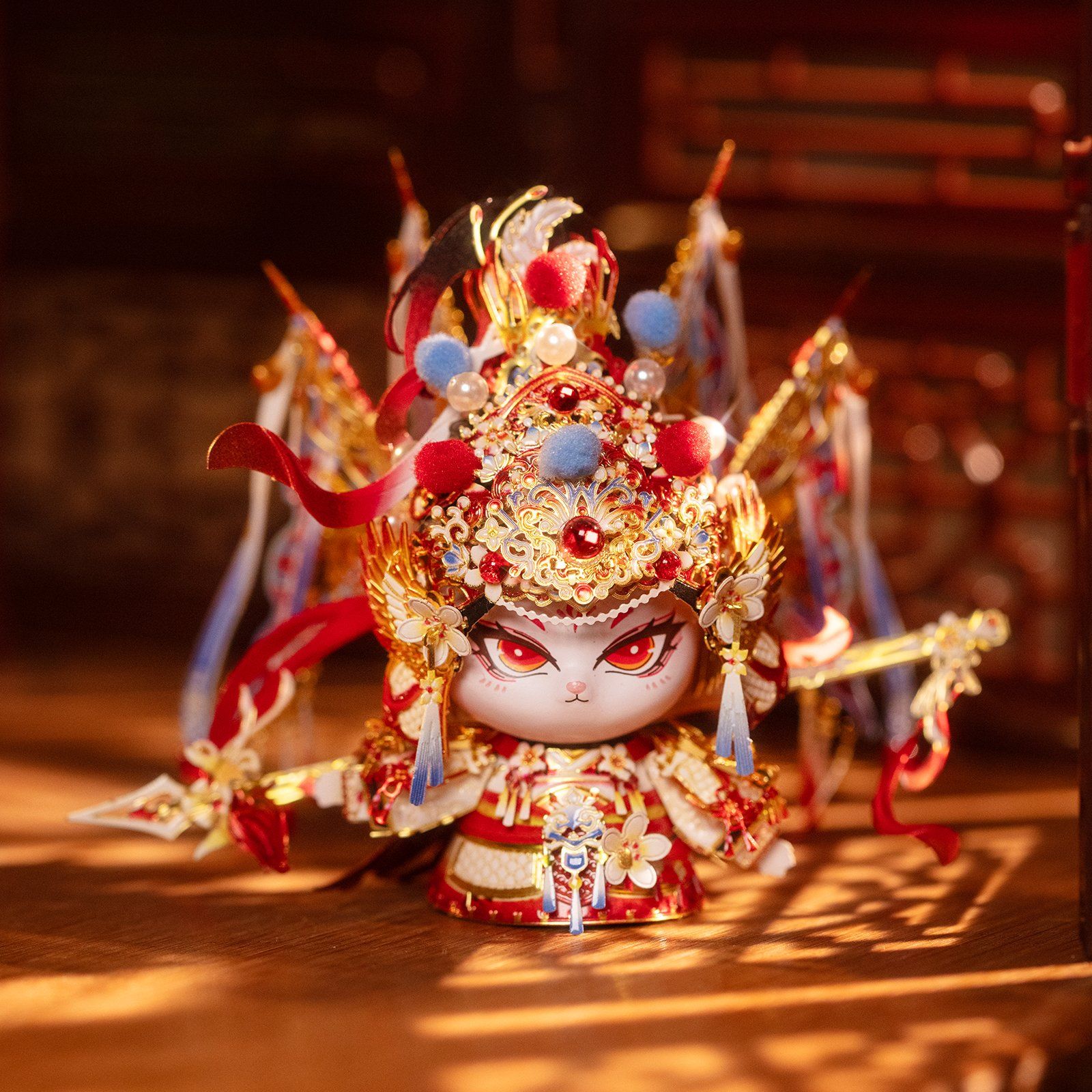  Mô Hình Kim Loại Lắp Ráp 3D MU Mèo Hoa Mộc Lan (107 mảnh, Mulan Kitty) YM-N146-T – MP1282 