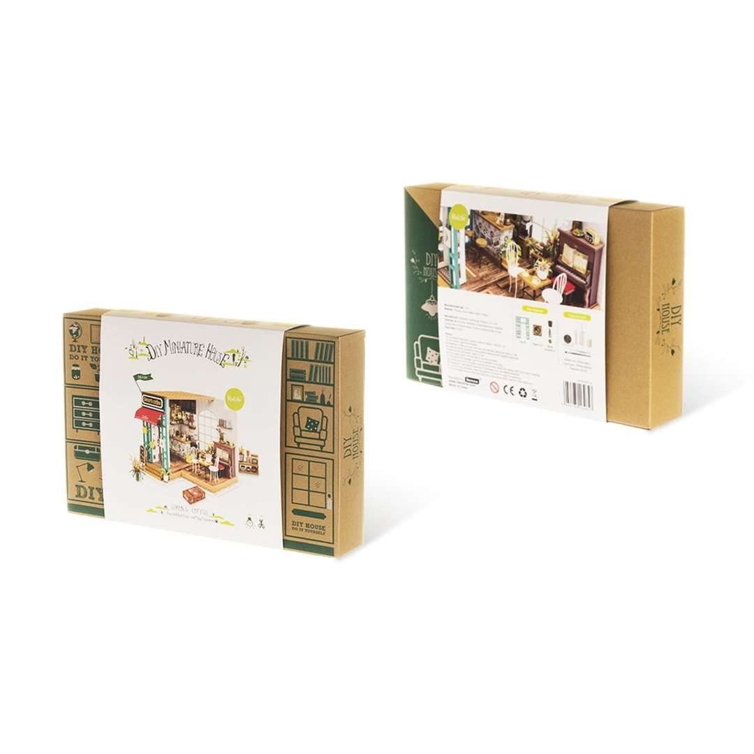  Mô Hình Gỗ 3D Lắp Ráp ROBOTIME DIY Dollhouse Nhà Tí Hon (300 mảnh, Simon’s Coffee) DG109 – WP044 