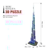  Mô Hình Giấy 3D Lắp Ráp CubicFun Tòa Tháp Burj Khalifa Tại Dubai (136 mảnh, Đèn LED) L133h - PP074 
