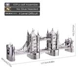  Mô Hình Kim Loại Lắp Ráp 3D Piececool Cầu Tháp Luân Đôn (65 mảnh, Tower Bridge of London) HP009-S – MP370 