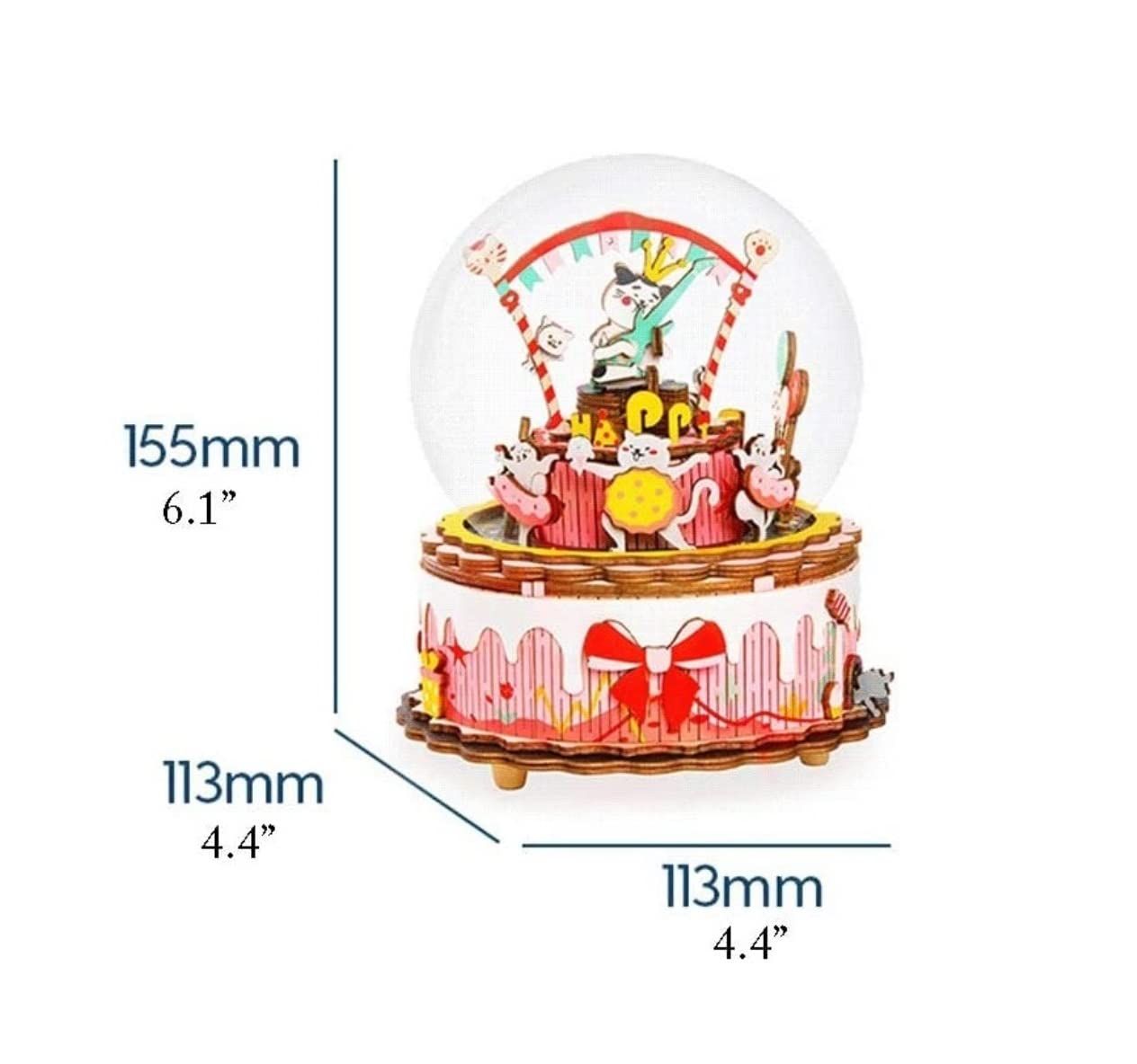  Mô Hình Gỗ 3D Lắp Ráp ROBOTIME Hộp Nhạc Chúc Mừng Sinh Nhật (96 mảnh, Happy Birthday Music Box) AM42 – WP006 