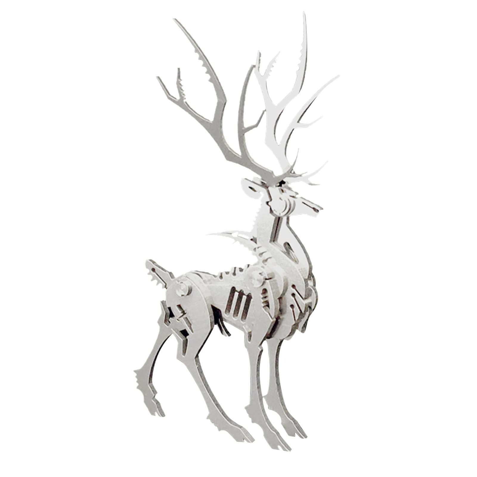  Mô Hình Kim Loại Lắp Ráp 3D Steel Warcraft Nai Sừng Xám Nhỏ (11 mảnh, Little Nightmare Deer) – SW001 