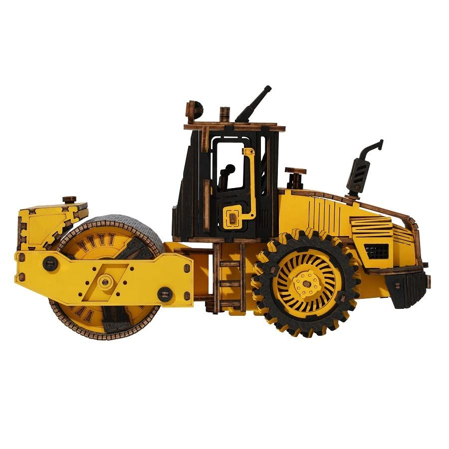  Mô Hình Gỗ 3D Lắp Ráp ROBOTIME ROKR Xe Lu (225 mảnh, Road Roller) TG701K – WP250 