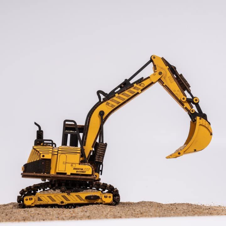  Mô Hình Gỗ 3D Lắp Ráp ROBOTIME ROKR Xe Máy Xúc (101 mảnh, Excavator) TG508K – WP247 