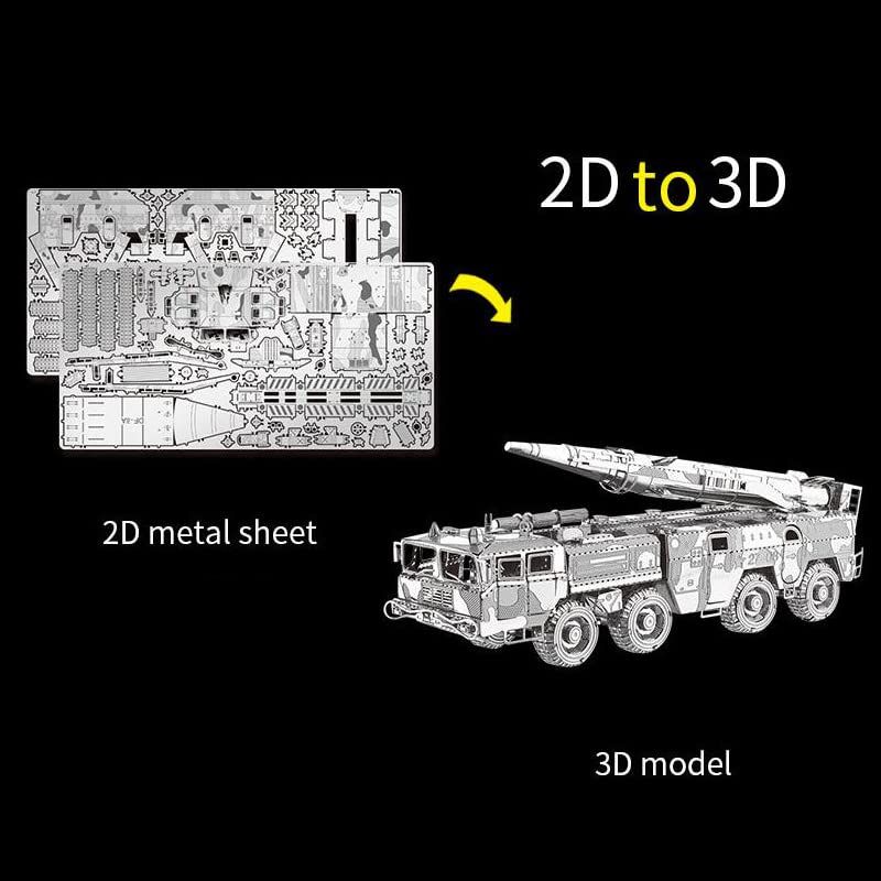  Mô Hình Kim Loại Lắp Ráp 3D Metal Works DF-11 Missile Carrier Xe Rocket DF-11 (35 mảnh) – MP455 