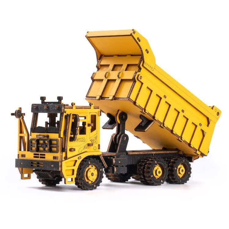  Mô Hình Gỗ 3D Lắp Ráp ROBOTIME ROKR Xe Ben (225 mảnh, Dump Truck) TG603K – WP249 