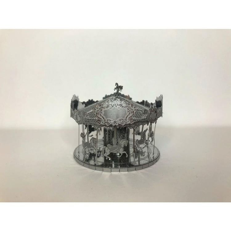  Mô Hình Kim Loại Lắp Ráp 3D Metal Mosaic Vòng Xoay Ngựa Gỗ (37 mảnh, Merry Go Round) – MP647 