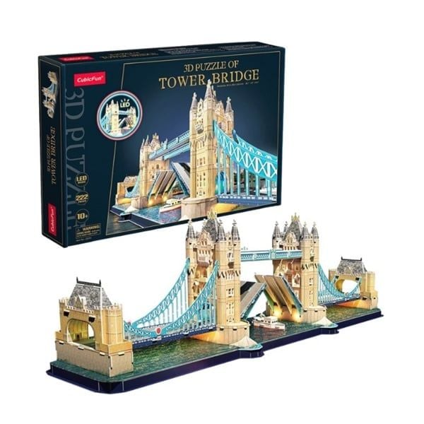 Mô Hình Giấy 3D Lắp Ráp CubicFun Cầu Tháp Luân Đôn (222 mảnh, London Bridge Tower, Đèn LED) L531h - PP073 