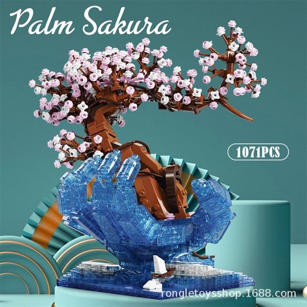  Mô Hình Nhựa 3D Lắp Ráp QiZhiLe Cây Bonsai Bàn Tay Hoa Đào 92005 (1071 mảnh) – LG0100 