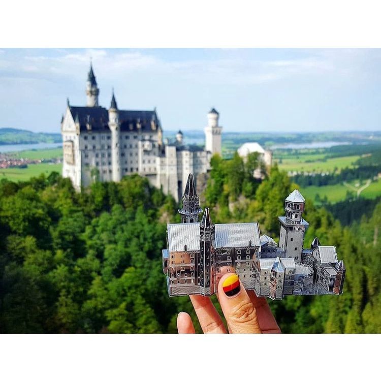  Mô Hình Kim Loại Lắp Ráp 3D Metal Mosaic Lâu Đài Cổ Tích Neuschwanstein Castle – MP961 