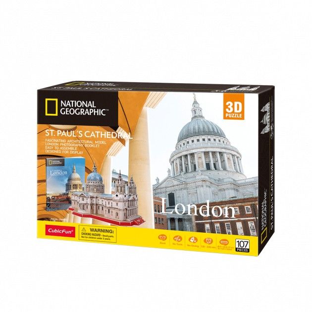  Mô Hình Giấy 3D Lắp Ráp CubicFun Nhà Thờ Thánh Paul (107 mảnh, National Geographic St Paul's Cathedral) DS0991h - PP063 