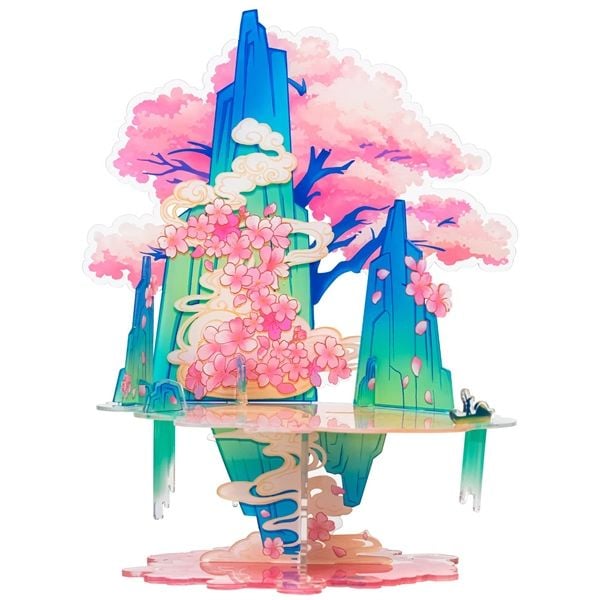  Giá Treo Mô Hình Kim Loại 3D MU Mùa Xuân Hoa Đào Nở (12 mảnh, Peach Blossom) YM-ZJ031 - TL025 