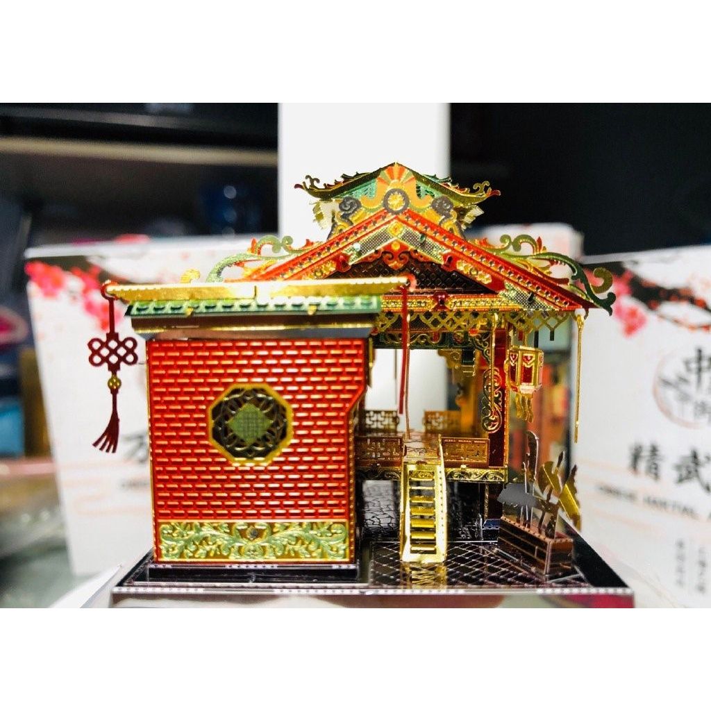  Mô Hình Kim Loại Lắp Ráp 3D MU Vạn Niên Lầu (78 mảnh, Không LED, Chinese Opera Stage) YM-N079-B – MP609 