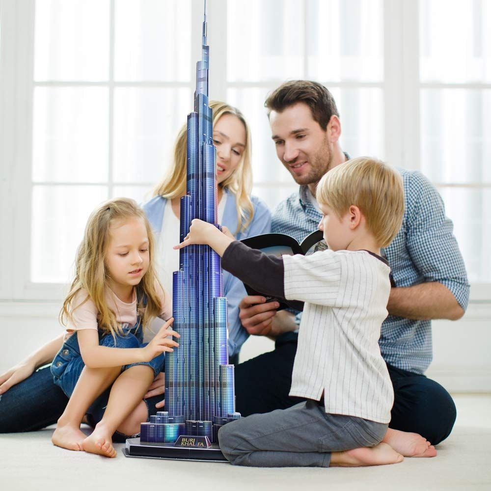  Mô Hình Giấy 3D Lắp Ráp CubicFun Tòa Tháp Burj Khalifa Tại Dubai (136 mảnh, Đèn LED) L133h - PP074 