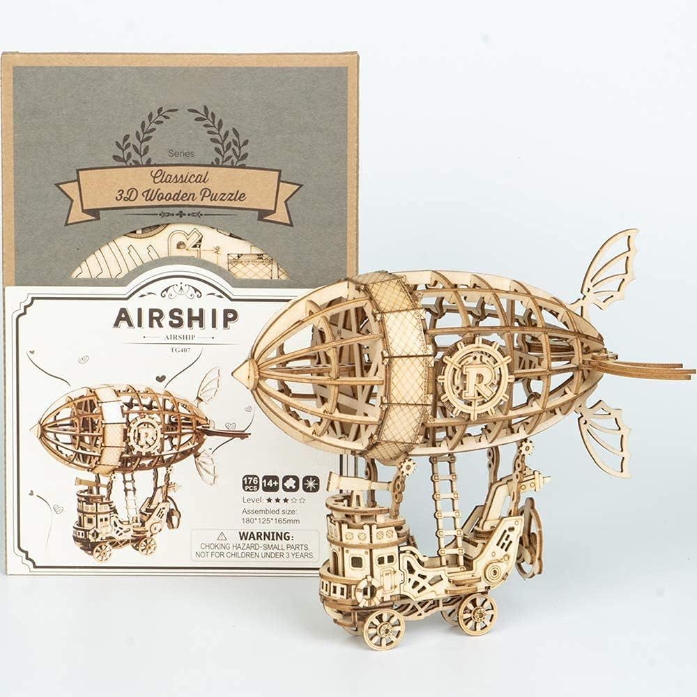  Mô Hình Gỗ 3D Lắp Ráp ROBOTIME Xe Khí Cầu (176 mảnh, Airship) TG407 – WP059 