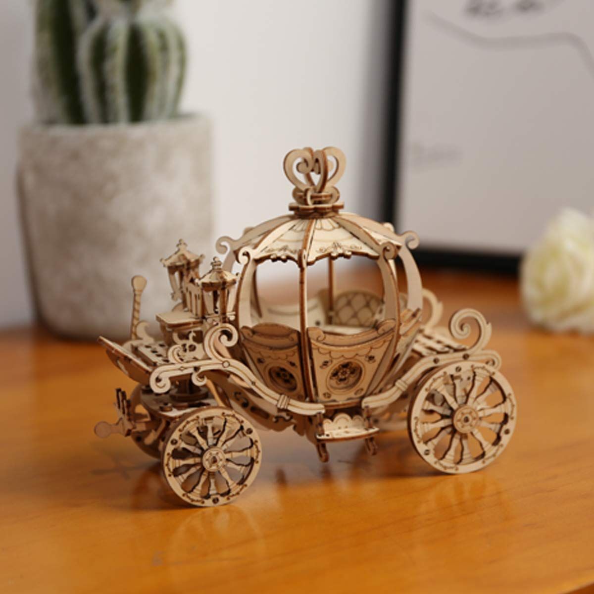  Mô Hình Gỗ 3D Lắp Ráp ROBOTIME Xe Bí Ngô (182 mảnh, Pumpkin Carriage) TG302 – WP057 