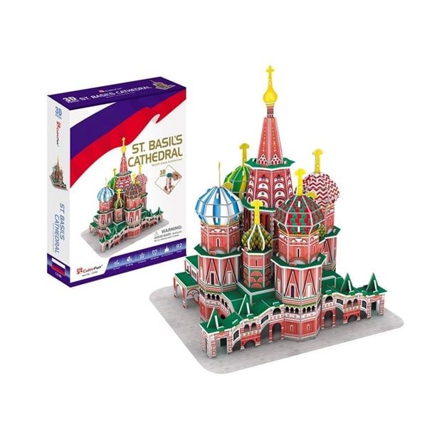  Mô Hình Giấy 3D Lắp Ráp CubicFun Nhà Thờ Chính Tòa Thánh Vasily (92 mảnh, Saint Basil's Cathedral) C239h - PP082 