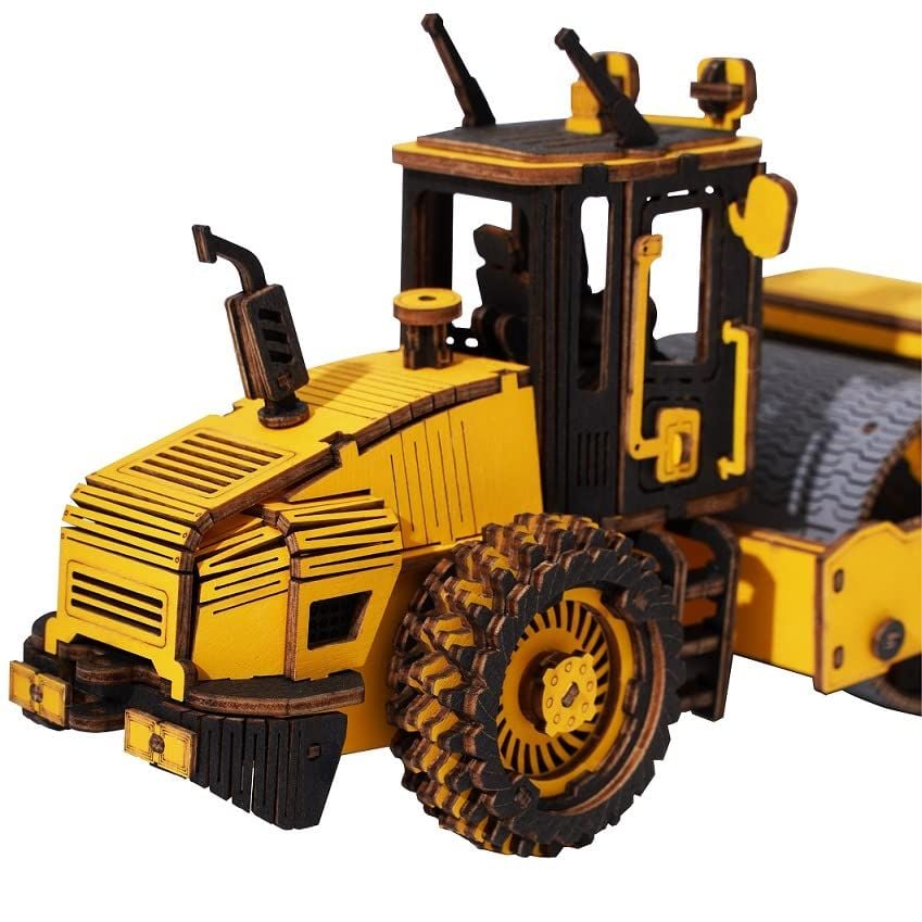  Mô Hình Gỗ 3D Lắp Ráp ROBOTIME ROKR Xe Lu (225 mảnh, Road Roller) TG701K – WP250 