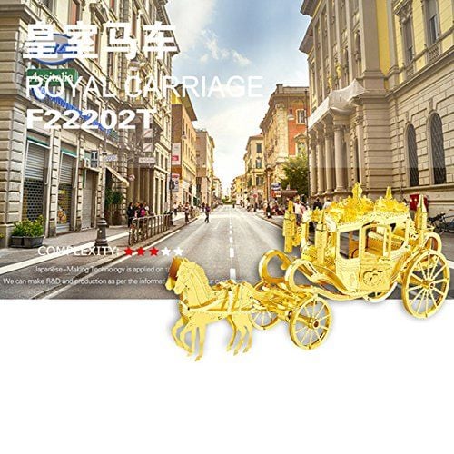  Mô Hình Kim Loại Lắp Ráp 3D Metal Works Xe Ngựa Cổ Tích (35 mảnh, Fairy Horse Carriage) – MP260 