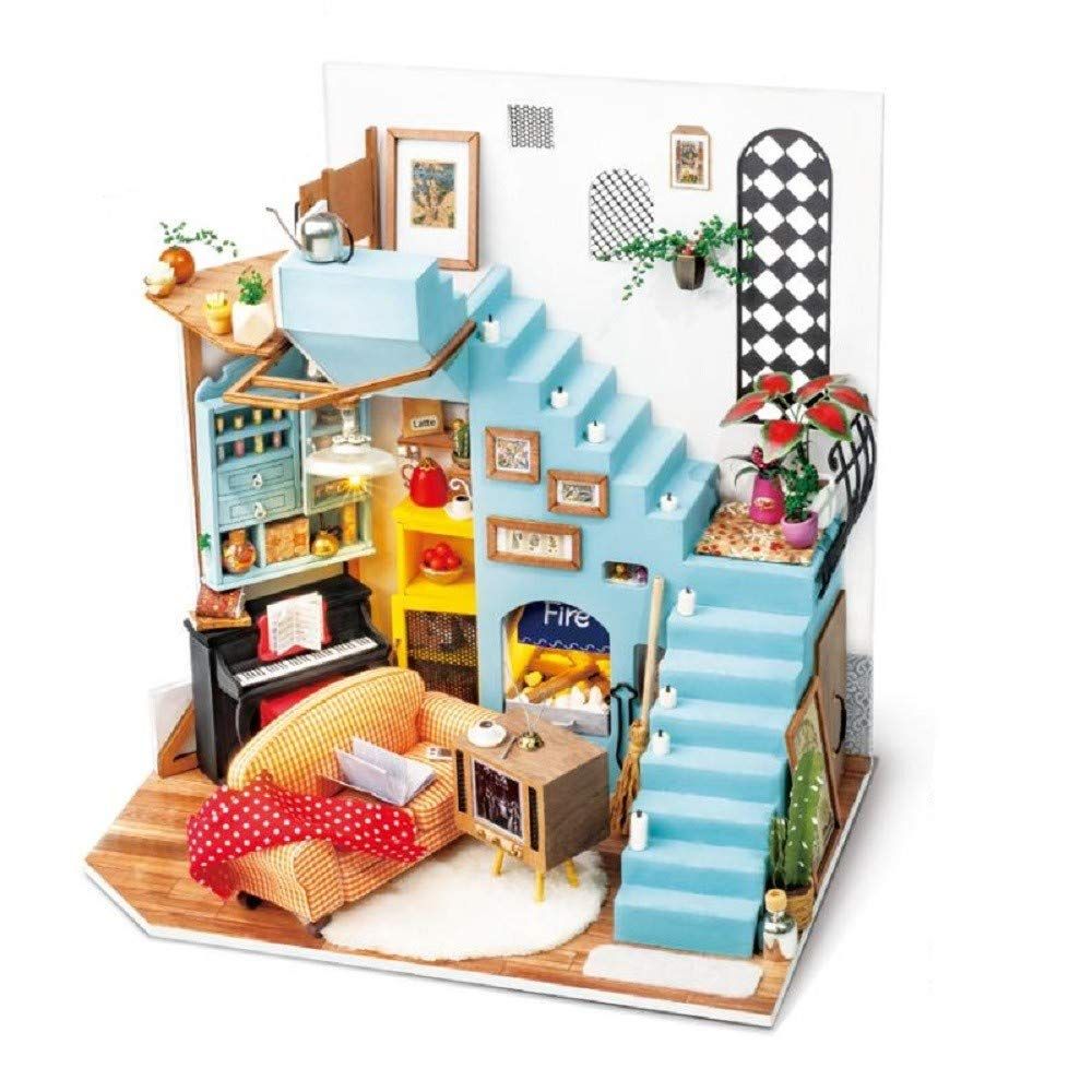  Mô Hình Gỗ 3D Lắp Ráp ROBOTIME DIY Dollhouse Nhà Tí Hon (250 mảnh, Joy’s Peninsula Living Room) DG141 – WP154 