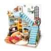 Mô Hình Gỗ 3D Lắp Ráp ROBOTIME DIY Dollhouse Nhà Tí Hon (250 mảnh, Joy’s Peninsula Living Room) DG141 – WP154