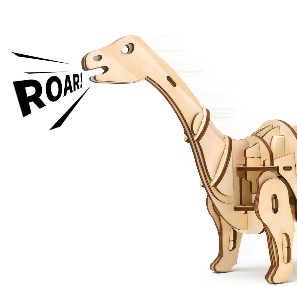  Mô Hình Gỗ 3D Lắp Ráp ROBOTIME Robotic Dinosaurs Khủng Long Cổ Dài (71 mảnh, Apatosaurus) D450 – WP039 