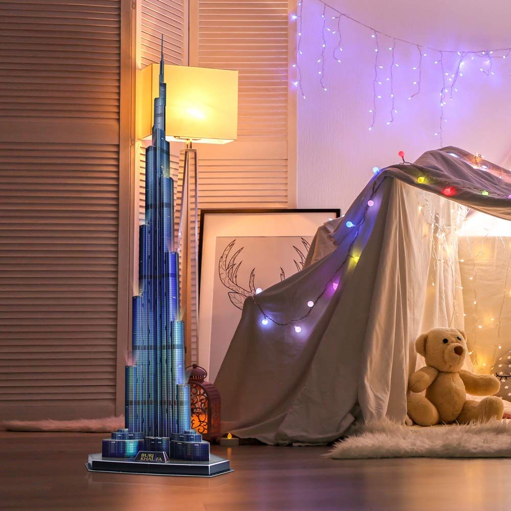  Mô Hình Giấy 3D Lắp Ráp CubicFun Tòa Tháp Burj Khalifa Tại Dubai (136 mảnh, Đèn LED) L133h - PP074 