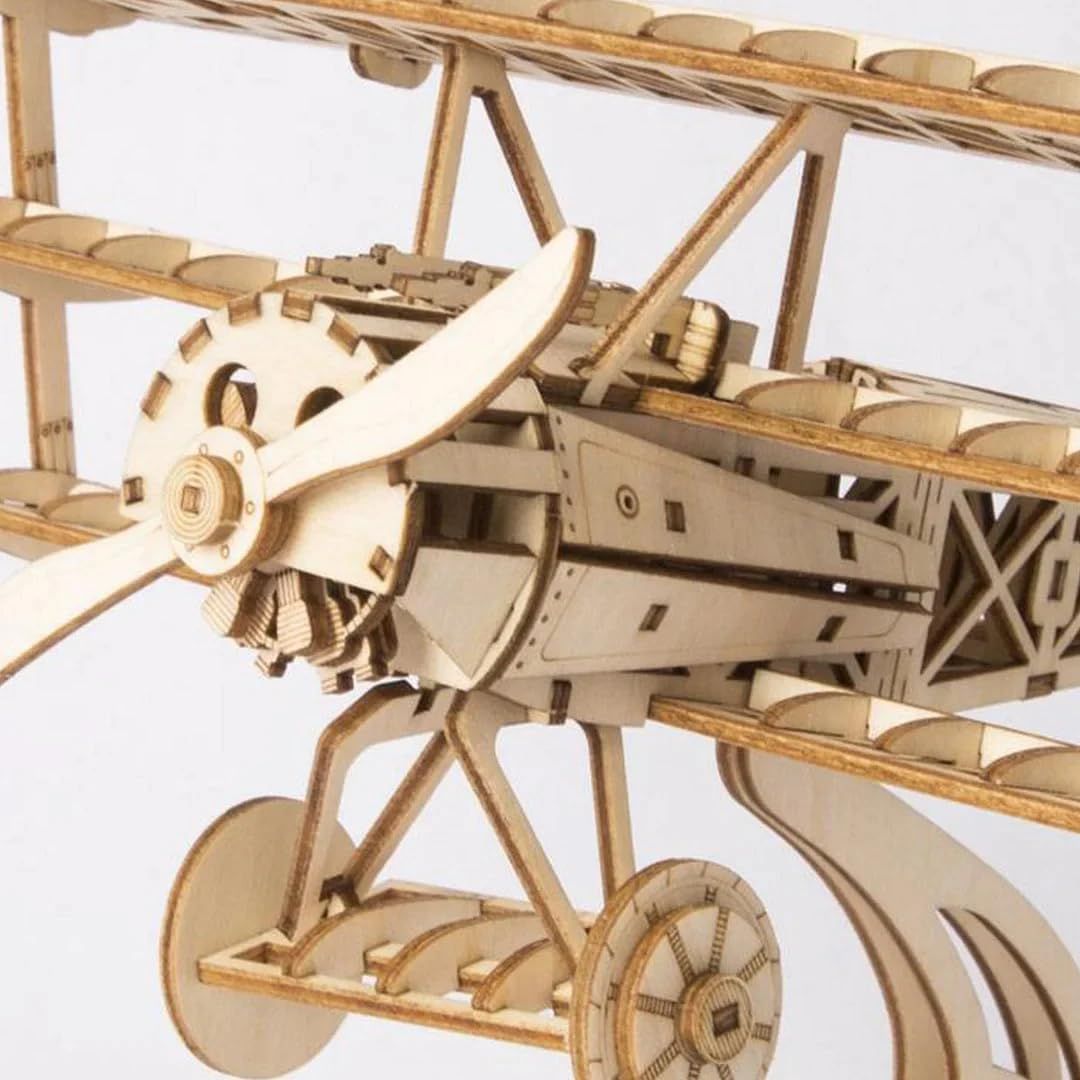  Mô Hình Gỗ 3D Lắp Ráp ROBOTIME Máy Bay (145 mảnh, Bi-Plane) TG301 – WP051 