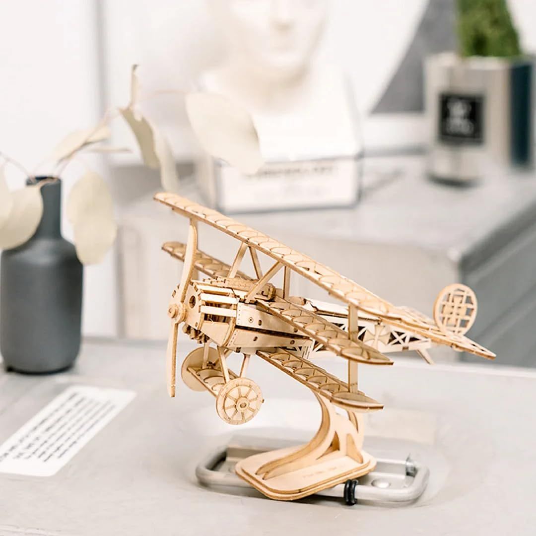  Mô Hình Gỗ 3D Lắp Ráp ROBOTIME Máy Bay (145 mảnh, Bi-Plane) TG301 – WP051 
