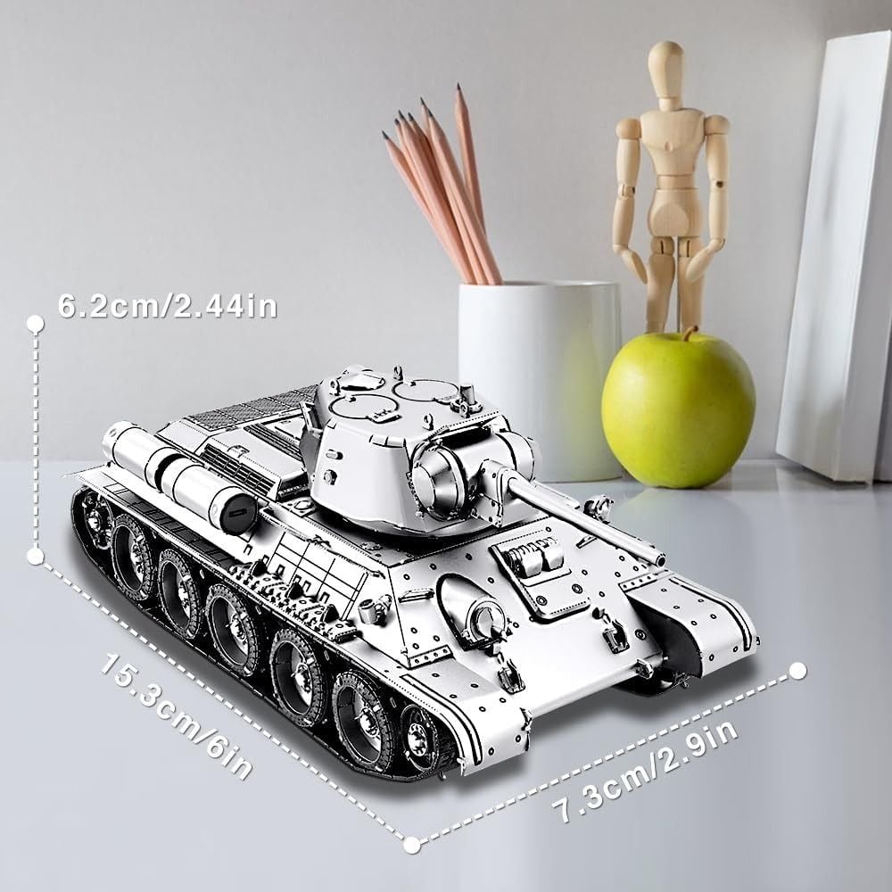  Mô Hình Kim Loại 3D Lắp Ráp Piececool Xe Tăng Chiến Đấu T-34/76 (Tỉ Lệ 1:48, 308 mảnh, T-34/76, 308 mảnh, Medium Tank) HP358-SK - MP1231 