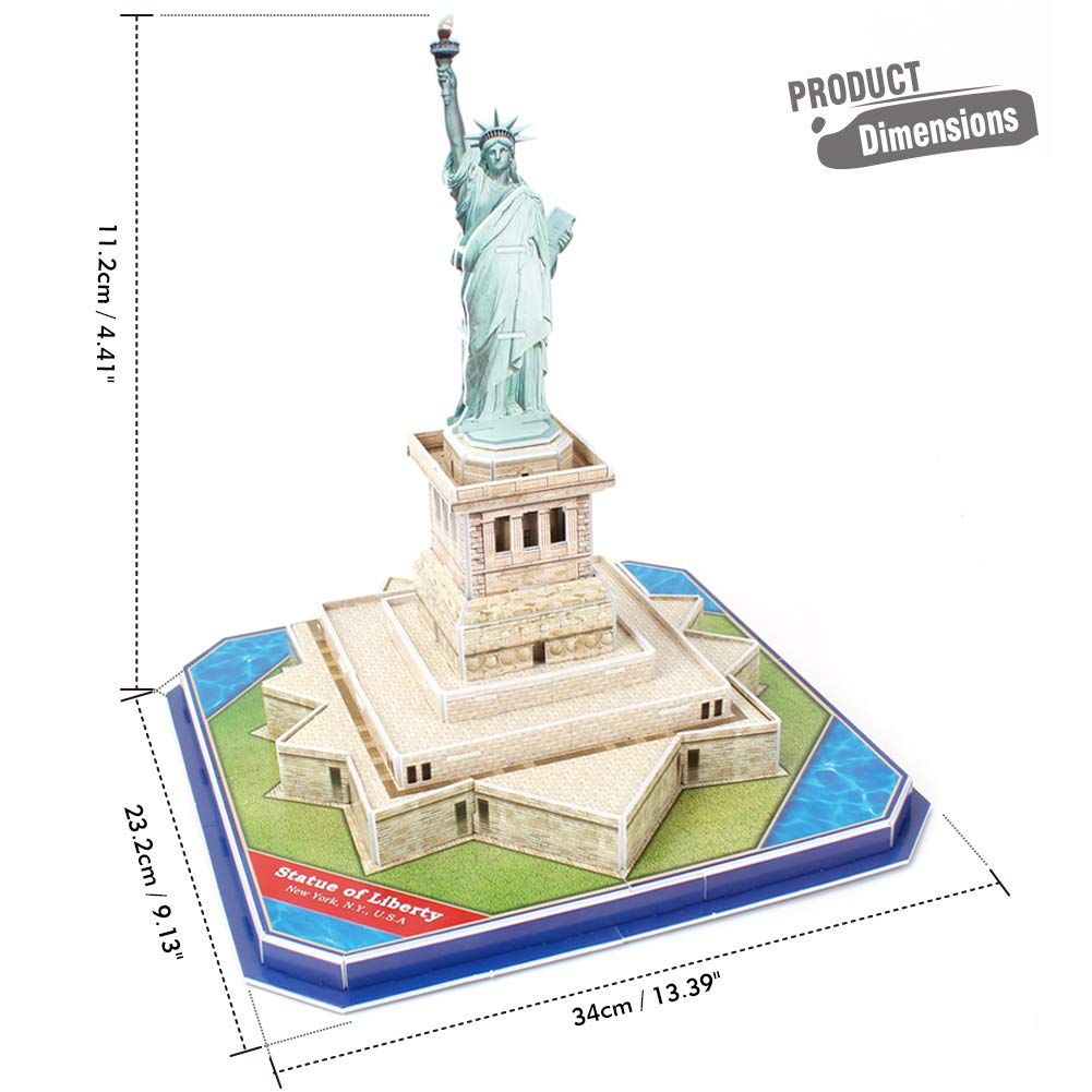  Mô Hình Giấy 3D Lắp Ráp CubicFun Tượng Nữ Thần Tự Do (39 mảnh, Statue of Liberty) C080h - PP080 