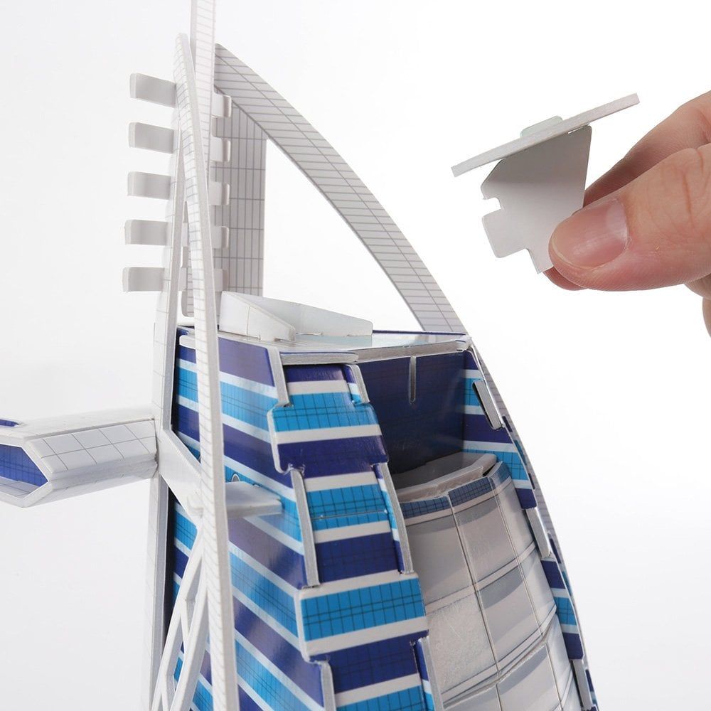  Mô Hình Giấy 3D Lắp Ráp CubicFun Khách Sạn 7 Sao Burj Al Arab (46 mảnh, Burj Al Arab) C065h - PP079 