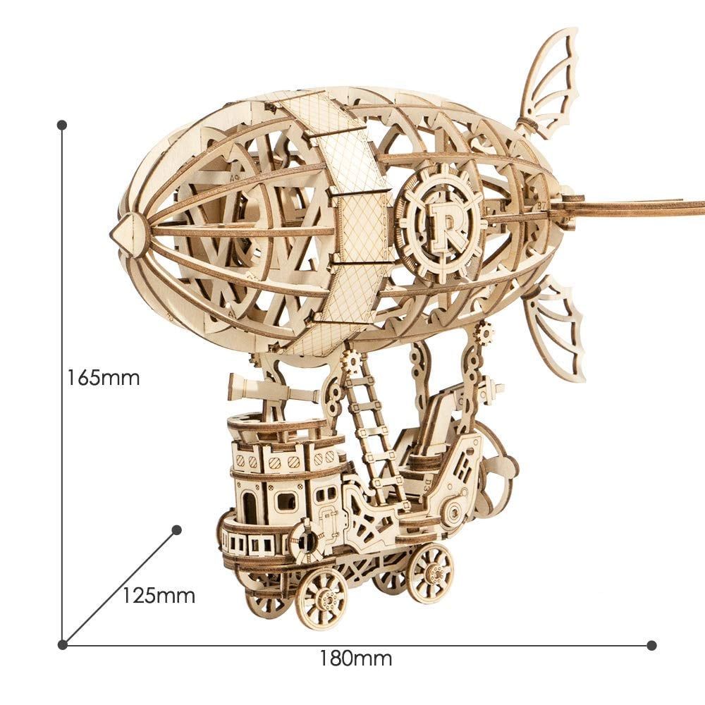  Mô Hình Gỗ 3D Lắp Ráp ROBOTIME Xe Khí Cầu (176 mảnh, Airship) TG407 – WP059 