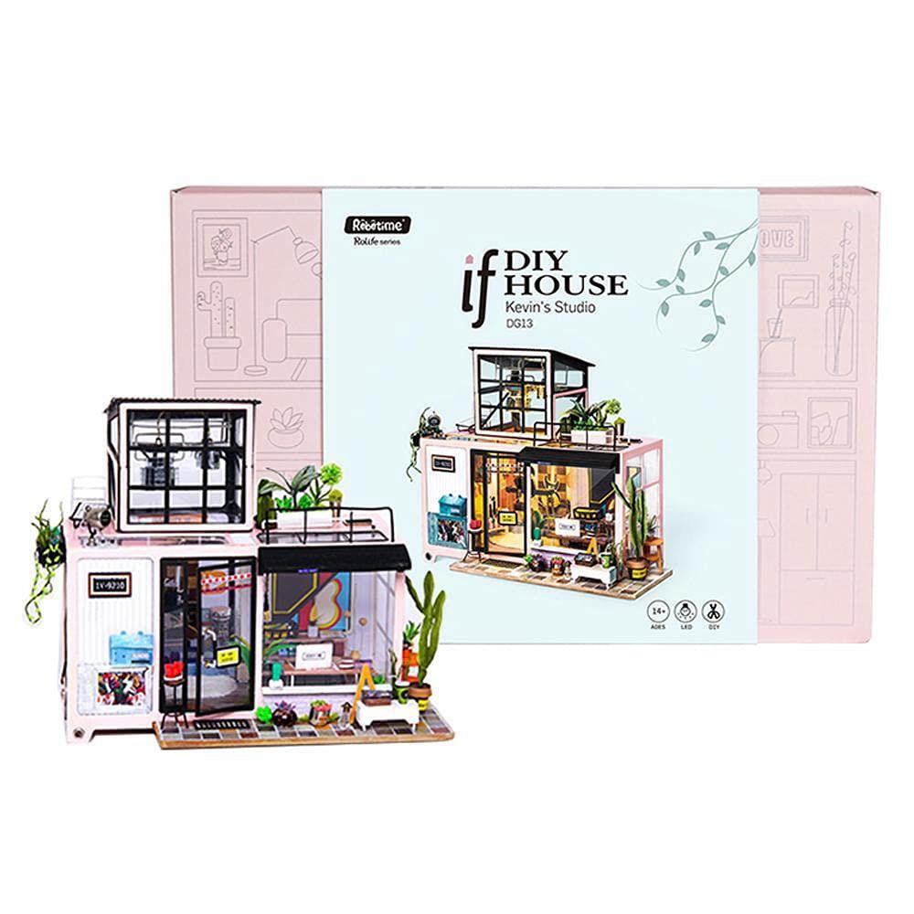  Mô Hình Gỗ 3D Lắp Ráp ROBOTIME DIY Dollhouse Nhà Tí Hon (300 mảnh, Kevin's Studio) DG13 – WP050 