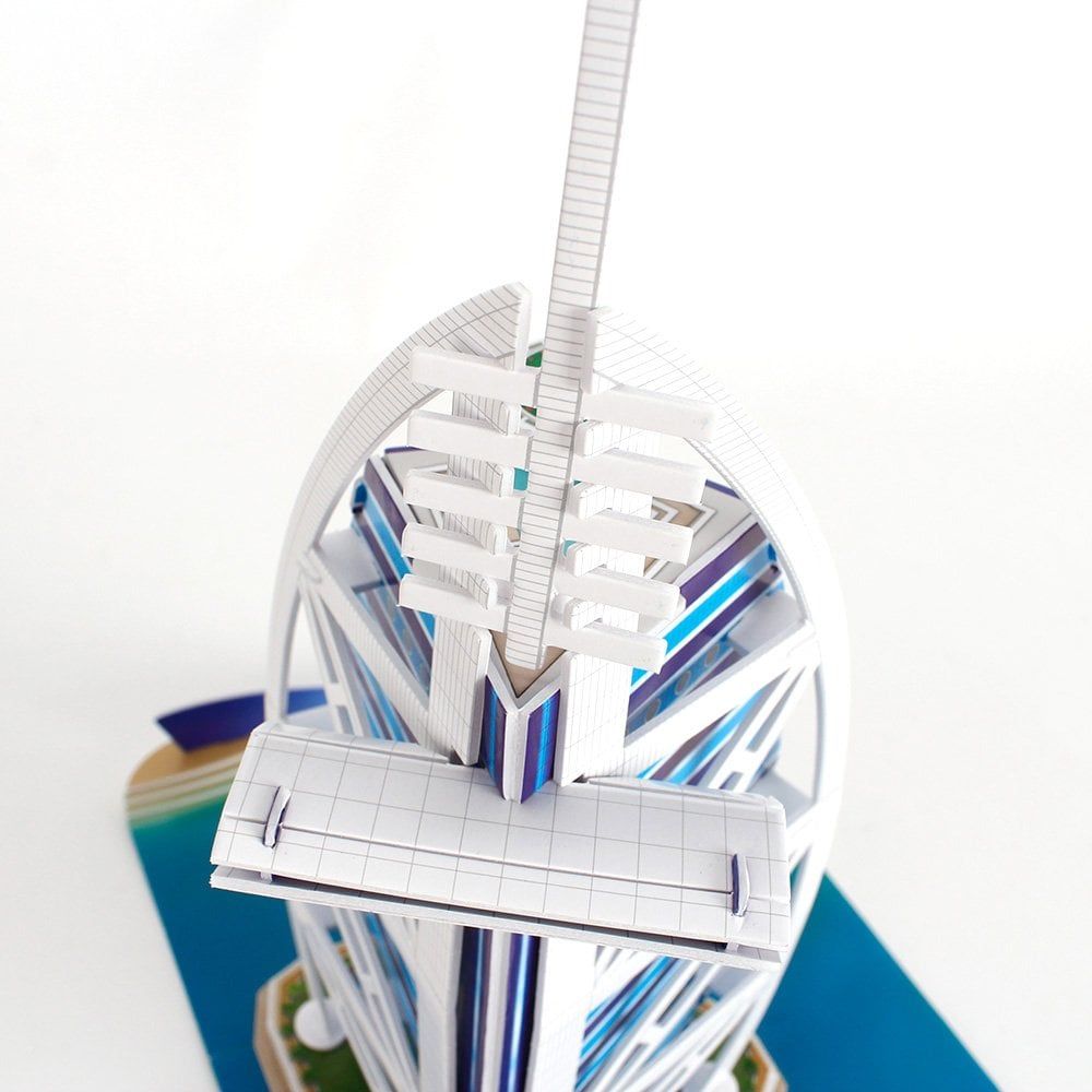 Mô Hình Giấy 3D Lắp Ráp CubicFun Khách Sạn 7 Sao Burj Al Arab (46 mảnh, Burj Al Arab) C065h - PP079 