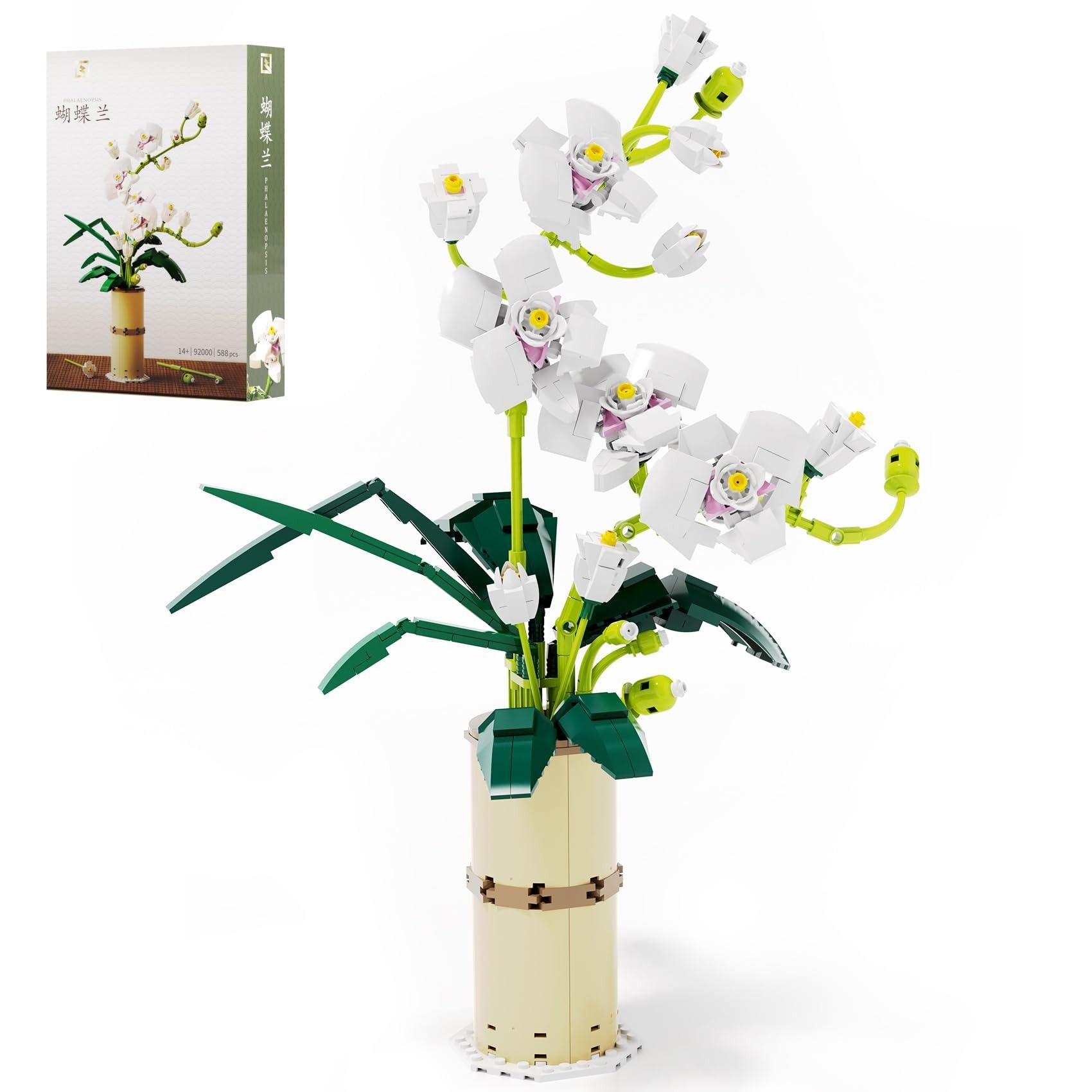  Mô Hình Nhựa 3D Lắp Ráp QiZhiLe Cây Chi Lan Hồ Điệp (588 mảnh, Orchid Phalaenopsis) 92000 – LG0101 