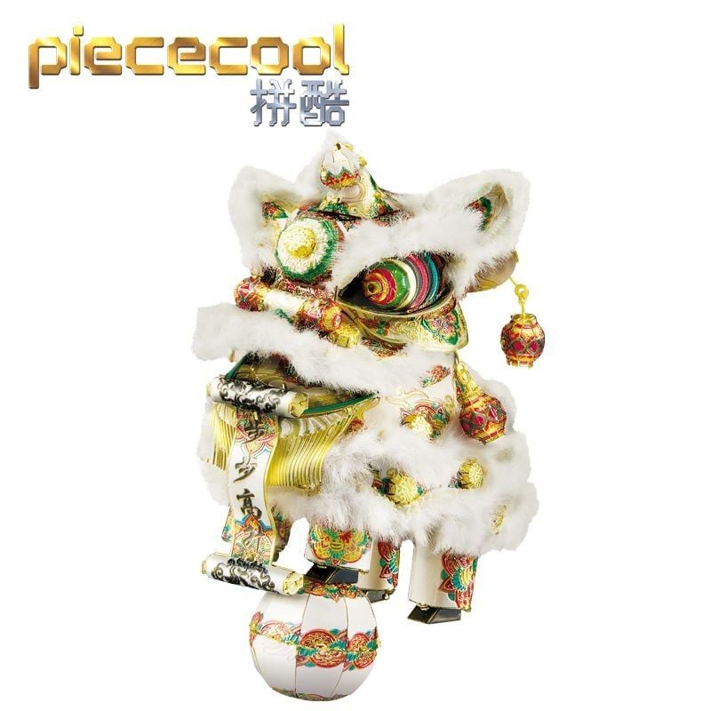  Mô Hình Kim Loại 3D Lắp Ráp Piececool Blind Box Con Lân (89 mảnh, Mini Dancing Lion, Giao Ngẫu Nhiên) P-MNCS - MP1062 