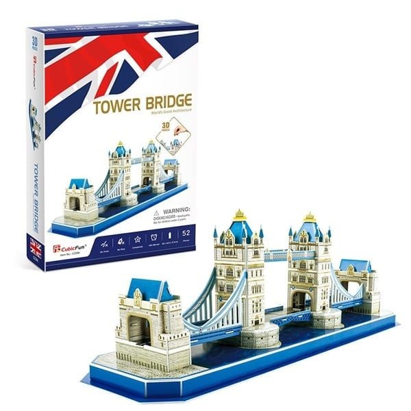  Mô Hình Giấy 3D Lắp Ráp CubicFun Cầu Tháp Luân Đôn (52 mảnh, London Tower Bridge) C238h - PP081 
