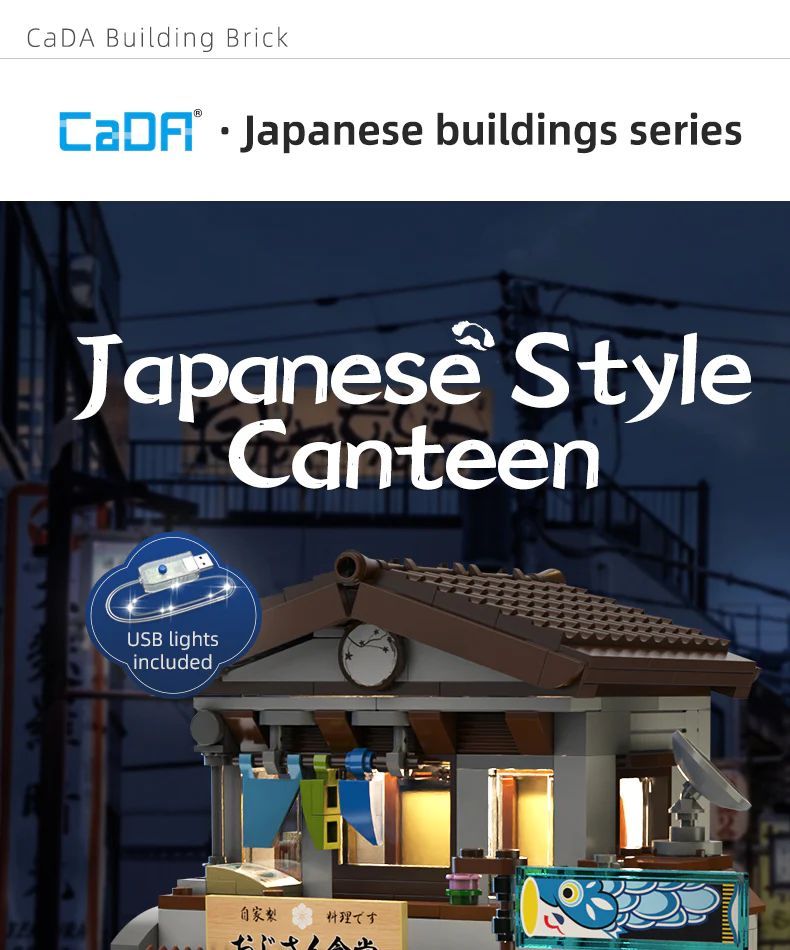  Mô Hình Nhựa 3D Lắp Ráp CaDA Quán Ăn Nhật Bản (861 mảnh, Japanese Restaurant) C66014W - LG0174 