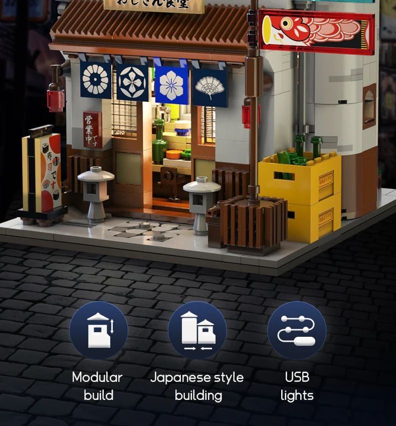  Mô Hình Nhựa 3D Lắp Ráp CaDA Quán Ăn Nhật Bản (861 mảnh, Japanese Restaurant) C66014W - LG0174 